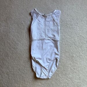 Ainslie Dance Leotard, White, Adult Medium